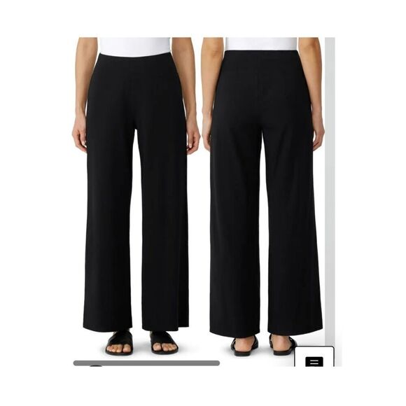 Eileen F Wide-Leg Stretch Organic Cotton S - Picture 1 of 8